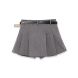 Daiiibabyyy  Winter New Product: Women's Fashion Casual High Waist with Belt Suit Half Skirt Short Skirt Pants