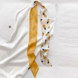 DAIIIBABYYY  -  New Design Women Long Scarf Faux Silk Printing Hair Hand Girls Fashion Handkerchief Shawl Wraps Female Ribbon Scarves Neck Tie