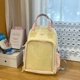 Daiiibabyyy  Ita Backpack Autumn High-capacity Canvas School Bag Transparent Preppy Style Girls Rucksack Teenage Display Bolsa Mujer Сумка