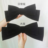 DAIIIBABYYY  -  Miss high-end oversized bow headwear hairpin black velvet face small back head hair accessories female