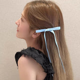 DAIIIBABYYY  -  Super Immortal Kawaii Lolita Ribbon Long Bow Hair Clip Premium Feel Light Luxury Butterfly Hairpin Simple Girl Hair Accessories
