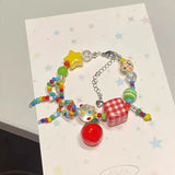 DAIIIBABYYY  -  Christmas Santa Christmas Tree Cute Ceramic Beaded Charm Bracelet Adjustable Bracelet For Women Girl New Year Party Jewelry Gift