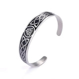 DAIIIBABYYY  -  Viking Stainless Steel Bracelets Valknut Nordic Triskelion Vintage Gothic Irish Knot Amulet Cuff Bangle for Men Women