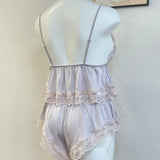 Daiiibabyyy  French Pure Lingerie Soft Silk Suspender Sleep Tops with Shorts Sexy Pajamas Women's Sleepwear V-Neck Loungewear Set Night Wears