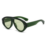 Daiiibabyyy  Fashion Retro Pilot Sunglasses for Women Leopard Blue Lens UV400 Shades Punk Trendy Frame Outdoor Sun Glasses for Men Women