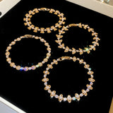 Daiiibabyyy  New Super Sparkling Water Bracelet Women Butterfly Knot Flower Chain Buckle Mouth Fashionable Style Bracelet European