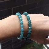 DAIIIBABYYY  -  Natural Myanmar Jadeite Certified Jade Bracelet Women Healing Gemstone Fine Jewelry Genuine Burma Blue Water Jade Stone Bracelet