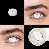 Daiiibabyyy  2Pcs/Pair Color contact lenses Cosplay Anime accessories Lenses anime White lenses Nezuko Pink Lens Halloween Eye Contact