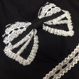 Daiiibabyyy  1Pc White Bow Lace Headband, Sweet & Lovely French Retro Hair Hoop, Lolita Style Photo Prop Hair Accessory for Women & Girls