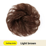 DAIIIBABYYY  -  Women's Low Bun Hair Wig Fake Hair Circle Twist Hair Pack Ancient Style Flower Bud Fluffy Hair Extension Real Human Hair