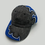 Daiiibabyyy  American Retro Flame Embroidered Baseball Caps for  Sunshade To Show Their Faces, Small Street Hip-hop Niche Cap