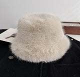 Daiiibabyyy  Winter New Imitation Fox Fur Fur Velvet Ladies Hat Ins Style Korean Fashion Luxury Fisherman Hat Outdoor Shopping Accessories