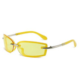 Daiiibabyyy  New Fashion Korean Y2K Sunglasses for Women Men Square Frameless Sun UV Protection Outdoor Sports Outfits Glasses Decoration