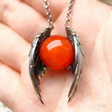 Daiiibabyyy  Gothic Ghost Wing Crystal Retro Necklace for Women Man Punk Unique Personalized Pendant for Party Jewelry Accessories Gifts