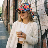 Daiiibabyyy  Sweet Cool Korean Style Headscarf Baseball Hat Printed Paintings Scarf Baseball Cap Y2k Hip-hop Letter Headscarf Hat Summer