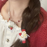 DAIIIBABYYY  -  Fruit Pendant Necklace Fahion Strawberry Pendant For Women Jewelry Party Gifts