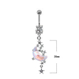 Daiiibabyyy  Y2K Accessories Zircon Planet Moon Belly Rings Sexy Fashion Jewelry Cute Butterfly Body Piercing Jewelry Belly Button Rings
