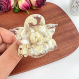 Daiiibabyyy  Three Dimensional Clip High-Grade Flower Acetate Hairpin Girly Exquisite Shark Clip