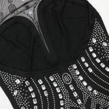 DAIIIBABYYY  -  Sexy Dresses for Woman Halter Backless Diamond Sheath Package Hips Mid Calf Elegant Evening Night Club Vestidos Mujer