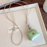 DAIIIBABYYY  -  New Y2K Retro Cute Small Leather Bag Long Necklace for Women Fashion Sweater Chain Neck Hanging Jewelry Versatile Accessory Gift