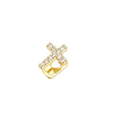 DAIIIBABYYY  -  Fashion Personalized Cross Inlaid Shiny Cubic Zirconia Teeth Grills Men Women Hip-hop Party Exquisite Accessories Holiday Gifts
