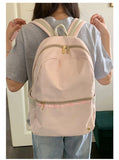Daiiibabyyy  High-capacity Women Students Simple Backpack Preppy Y2k Aesthetic Casual Travel Backpacks All Match Fashion Kawaii Schoolbags