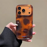 Daiiibabyyy  Whirlpool Pattern IND Amber Dyeing Phone Case with Hanging Rope for IPhone 11 12 13 14 15 16 17 Pro Max