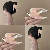 Daiiibabyyy  1/2pcs Sweet and cute new vinegar hair clip, bird animal, shark clip, swallow clip, dished hair, ponytail clip, hair catcher