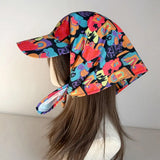 Daiiibabyyy  Sweet Cool Korean Style Headscarf Baseball Hat Printed Paintings Scarf Baseball Cap Y2k Hip-hop Letter Headscarf Hat Summer
