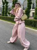Daiiibabyyy  Lazy Wide-Leg Loose Lantern Pants Women's Spring Autumn Street Style Fashionable Comfortable Dopamine Color System Casual Pants