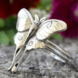 DAIIIBABYYY  -  New Vintage Butterfly Ring Exquisite Insect Ring Women's Fashion Wedding Engagement Party Ring Princess Jewelry
