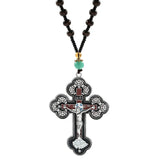 DAIIIBABYYY  -  Catholic Orthodox Pectoral Cross Necklace Crucifix Pectoral Gold Plated Pendants Cross Chain Religious Jewelry Крест Кулон