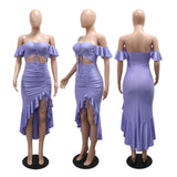 Daiiibabyyy  2 Pieces Sets for Woman 2025 Summer New Blouse Off the Shoulder & Mermaid Skirts Sexy Ladies Outfits Matching Skirts Sets Cloth