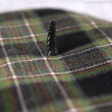 Daiiibabyyy  berets Fashion Beret Wool Plaid Green Casual Beanie Retro Literary Forward Cap Peak Cap Driver Women Hat FDM01