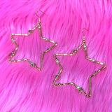 Daiiibabyyy  Y2K Accessories Rainbow Crystal Star Big Earrings Korean Fashion Earrings for Women Punk Jewelry Egirl Earrings Bohemia Cute
