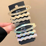 Daiiibabyyy  3Pcs/set Fashion Vintage Acrylic Hair Clips Women Girls Multi Style Y2K Barrettes Wave Geometric Hairpin Hair Accessories