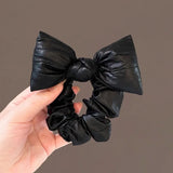 DAIIIBABYYY  -  Temperament retro style fabric bow hair rope women's 2024 new high-end large intestine hair band hair rope