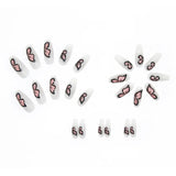 Daiiibabyyy 24pcs Butterfly Fake Nail Art Detachable Long Ballerina False Nails with Design Wearable Fake Nails Full Cover Nail Tips Gift