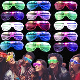 Daiiibabyyy 50PCS LED Glasses Light Up Glasses 6 Neon Colors Led Shutter Shades Glasses for Teens Adult Birthday Neon Party Favors Props