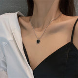 Daiiibabyyy  New Korean Butterfly Choker Necklace For Women Ladies Exquisite Love Heart Clavicle Chain Necklace Jewelry Gift