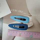DAIIIBABYYY  -  2pc Hot Fashion Denim Heart Star BB Hairpin Hair Side Clips for Women Girls Child Gift Hair Accessories Headwear Ornament
