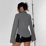 DAIIIBABYYY  -  Spot Striped Casual Fashion Shirt Cardigan New Button Up Long Sleeved Shirt