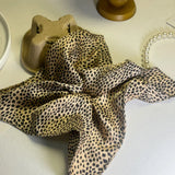 DAIIIBABYYY  -  Folded leopard print hair band hair rope high elasticity and durability headrope women's new high-end temperament headgear