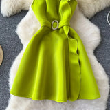 DAIIIBABYYY  -  Sexy o neck Three-dimensional flower sleeveless Dress Chic Elegant Vestidos Vintage party Women Fashion pencil dresses