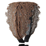 Daiiibabyyy  Simple Sweet Make up Resin Flower Cloth Lace Headband Korean Style Hair Wear Wide Side Hairband Women Hair Accessories