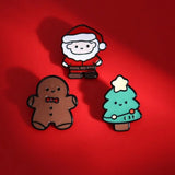 DAIIIBABYYY  -  Christmas Brooch Gingerbread Man Snow Man Santa Claus Enamel Pins Badge Jewelry Accessories Dripping Oil Lapel Pin Women