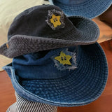 DAIIIBABYYY  -  New Cute Star Sticker Western Cowboy Caps for Women Summer Retro Versatile Outdoor Mountaineering Shade Bucket Hats Men