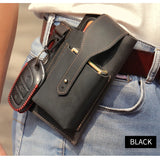 DAIIIBABYYY  -  Real Leather men Casual Small Waist Bag Cowhide Fashion Hook Bag Waist Belt Pack Cigarette Case 5.5" Phone Pouch