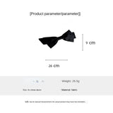 DAIIIBABYYY  -  French Style Black Satin Big Bow Hairpin New Women's Face Small Hair-Top Clip Back Head Hair Clip Headdress New