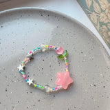 DAIIIBABYYY  -  Colorful Beaded Bracelet Simple Stretch Bracelets Summer Jewelry Stackable Bangle Friendship Wristbands